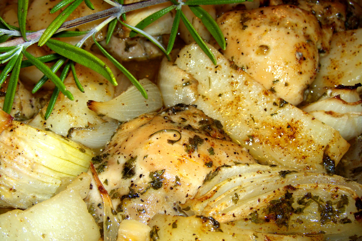 Herb-Roasted Chicken with Lemon and Rosemary