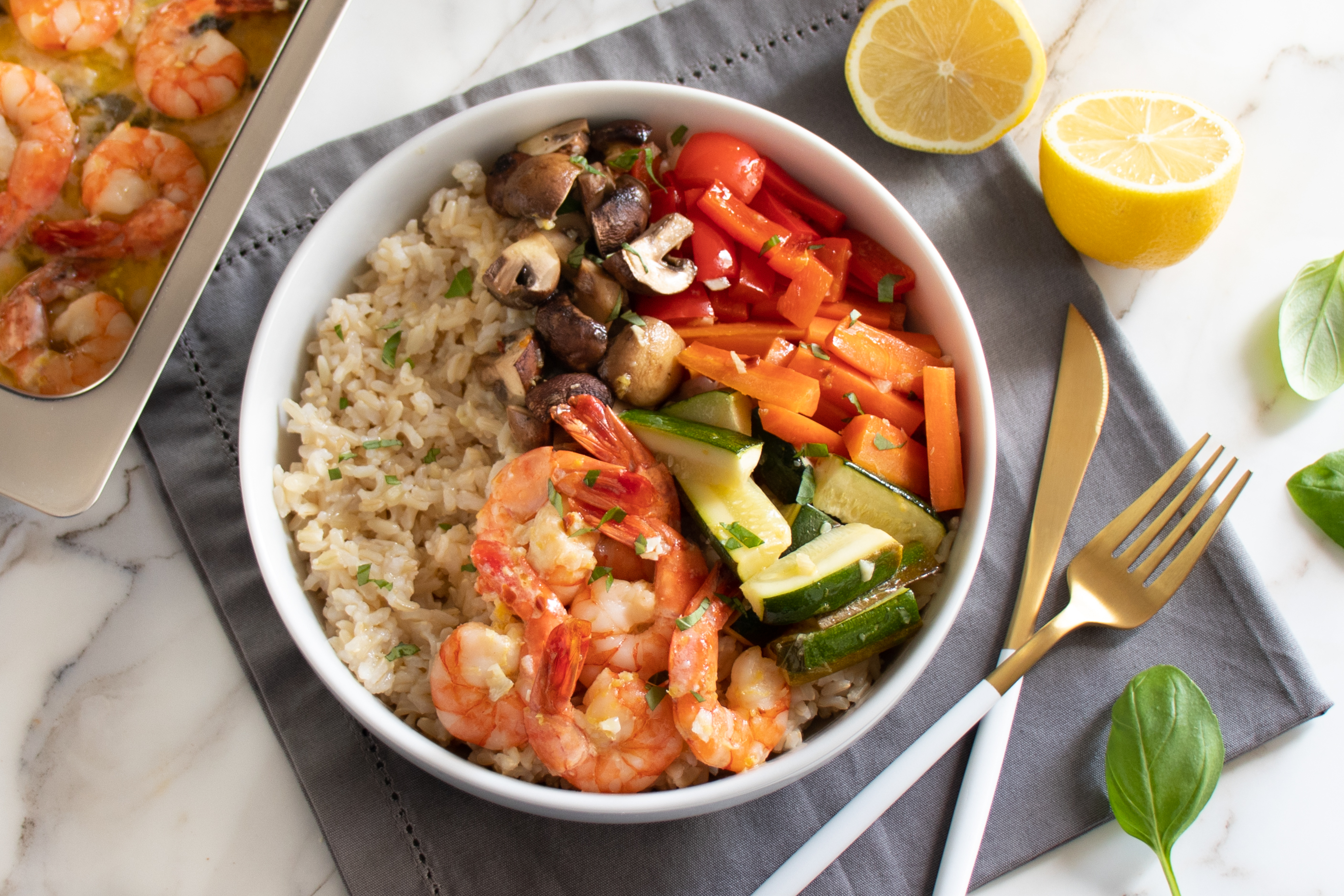 Coconut Lemongrass Shrimp & Rice Bowls