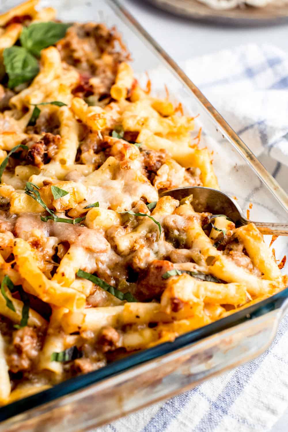 Cheesy Garlic Baked Ziti