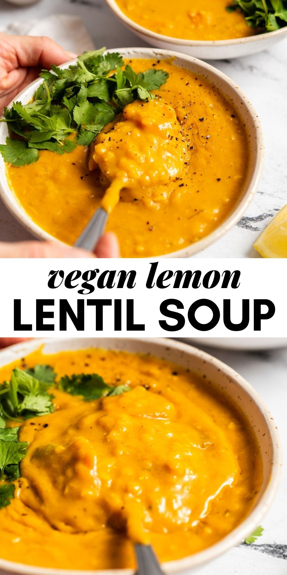 Minimalist Lentil Soup with Lemon
