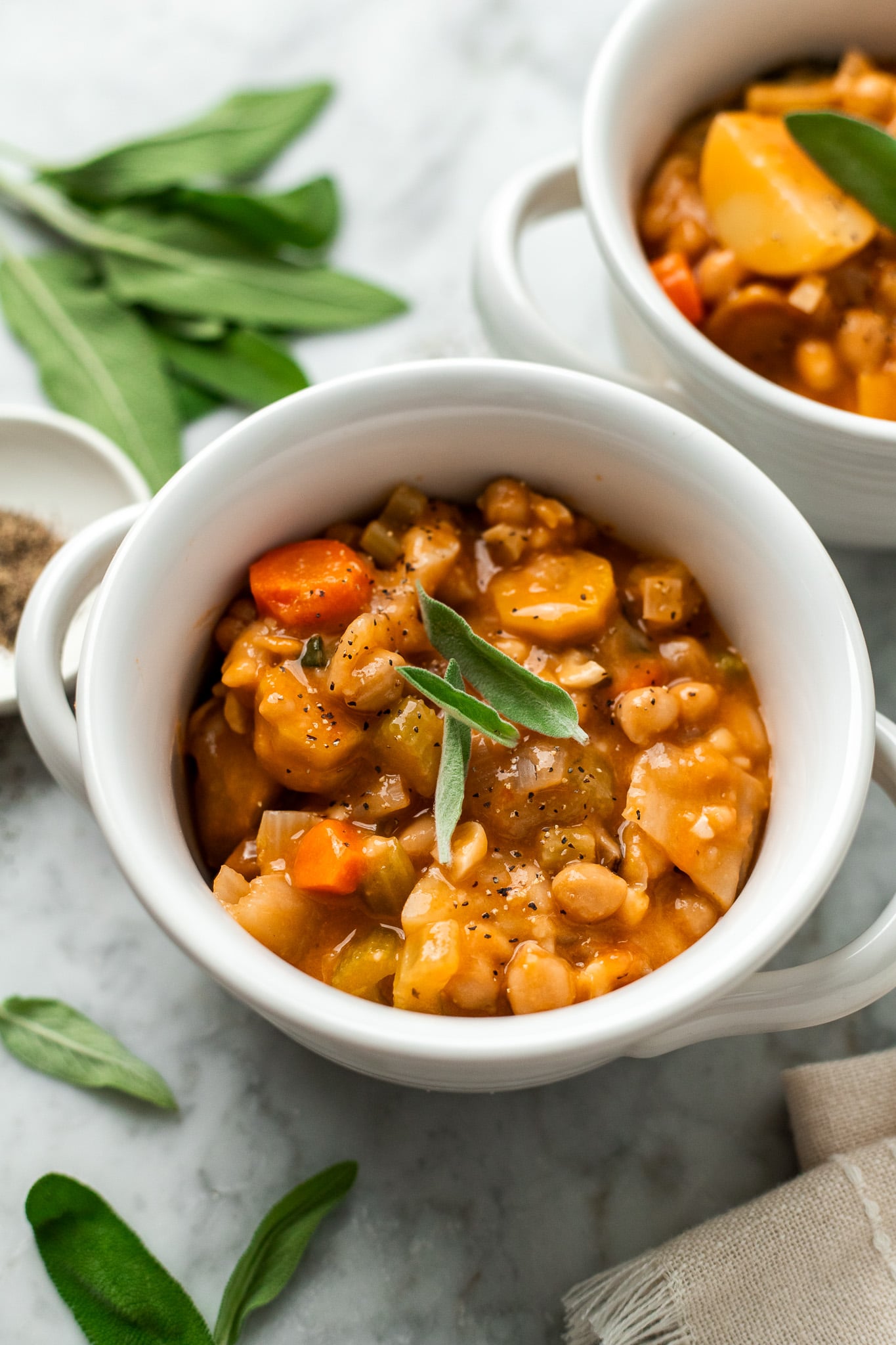 Healthy Belgian Vegetable Stew with Herbed Yogurt