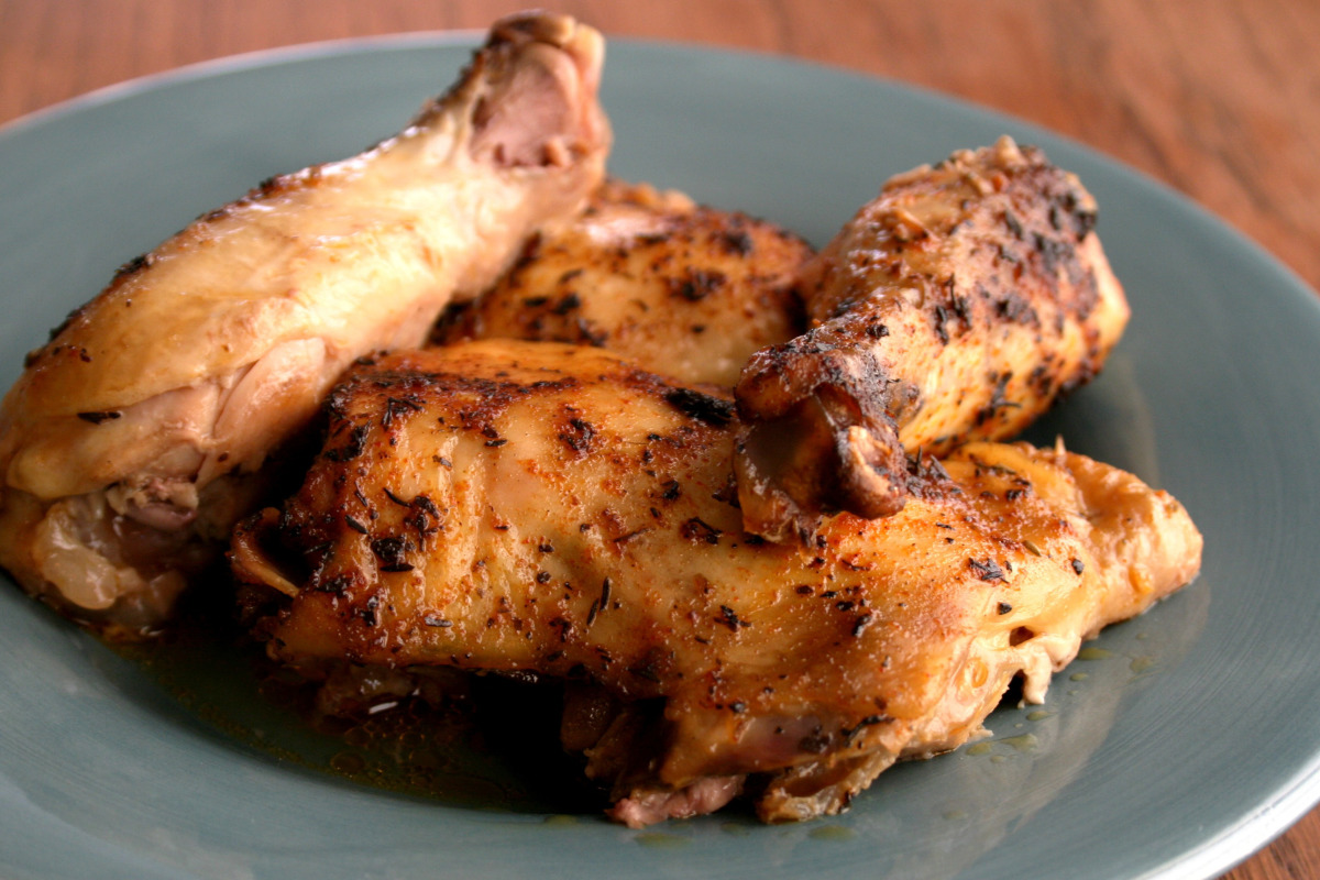 Herb-Crusted Slow Cooker Chicken with Spring Vegetables