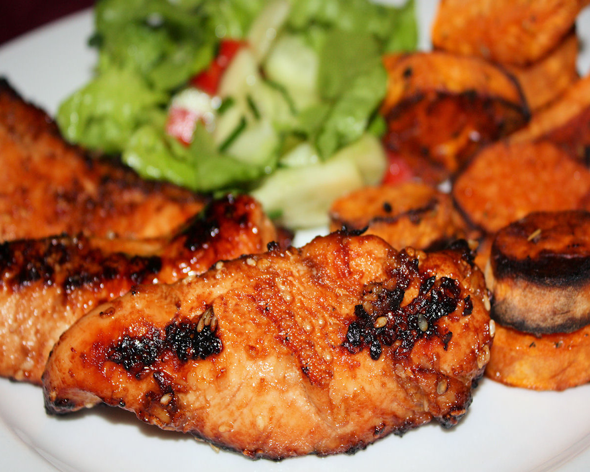 Ginger-Soy Glazed Chicken with Sesame Veggies