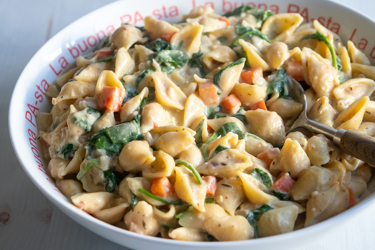 Lemon-Herb Creamy Pasta with White Beans