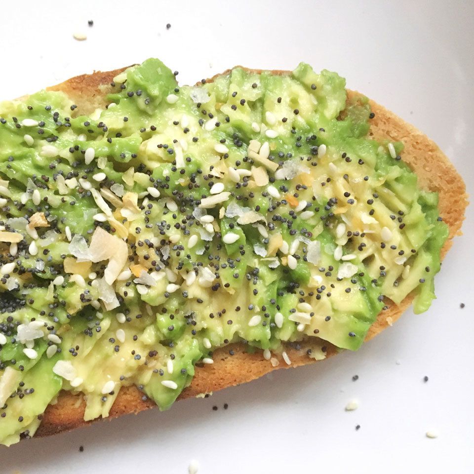 Smoky Avocado & Everything Bagel Toast with Poached Eggs