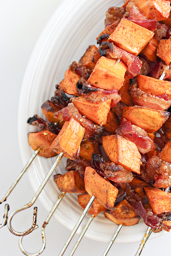 Spiced Potato & Pea Skewers with Berbere Glaze