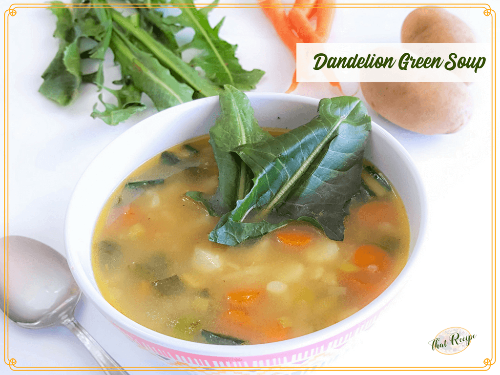 Dandelion Greens Soup with Lemon & Parmesan