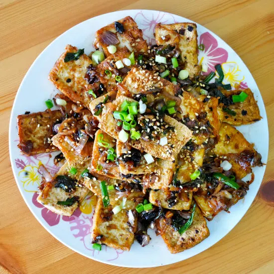 Speedy Tofu Stir-Fry with Snap Peas and Black Bean Sauce