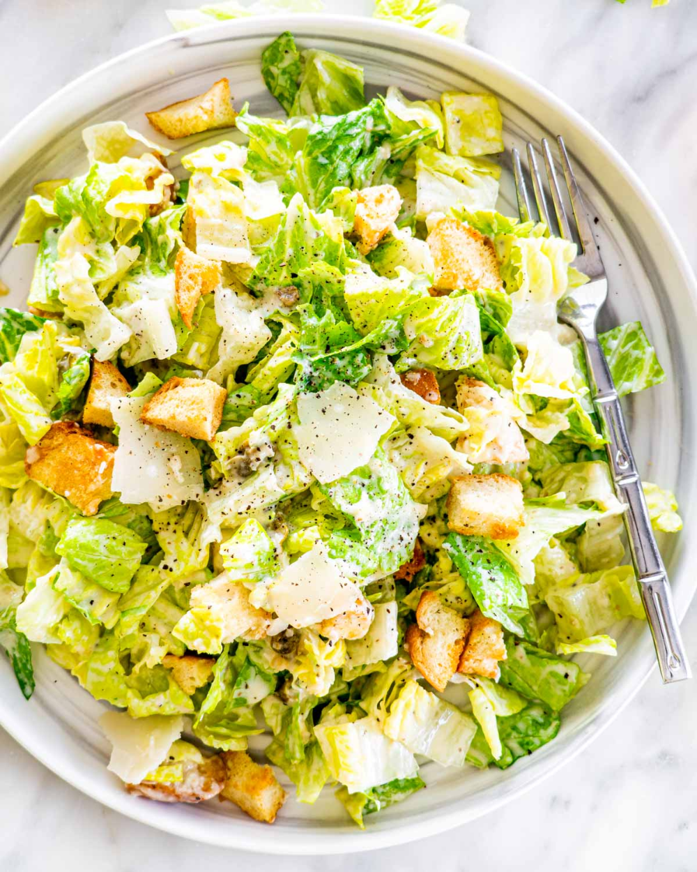Caesar Salad with Homemade Croutons