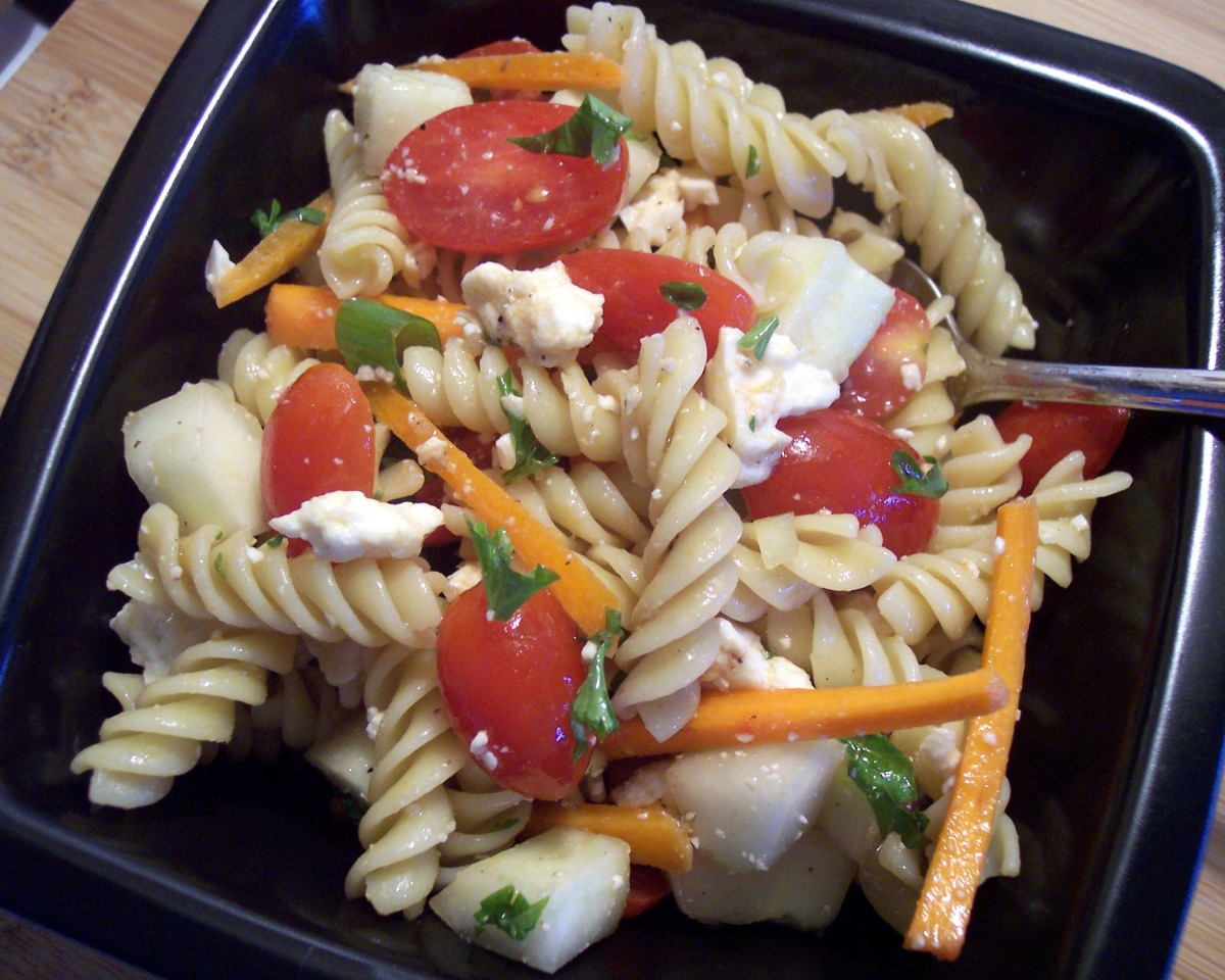 Ragdoll Pasta Salad with Cherry Tomato 'Bubbles'