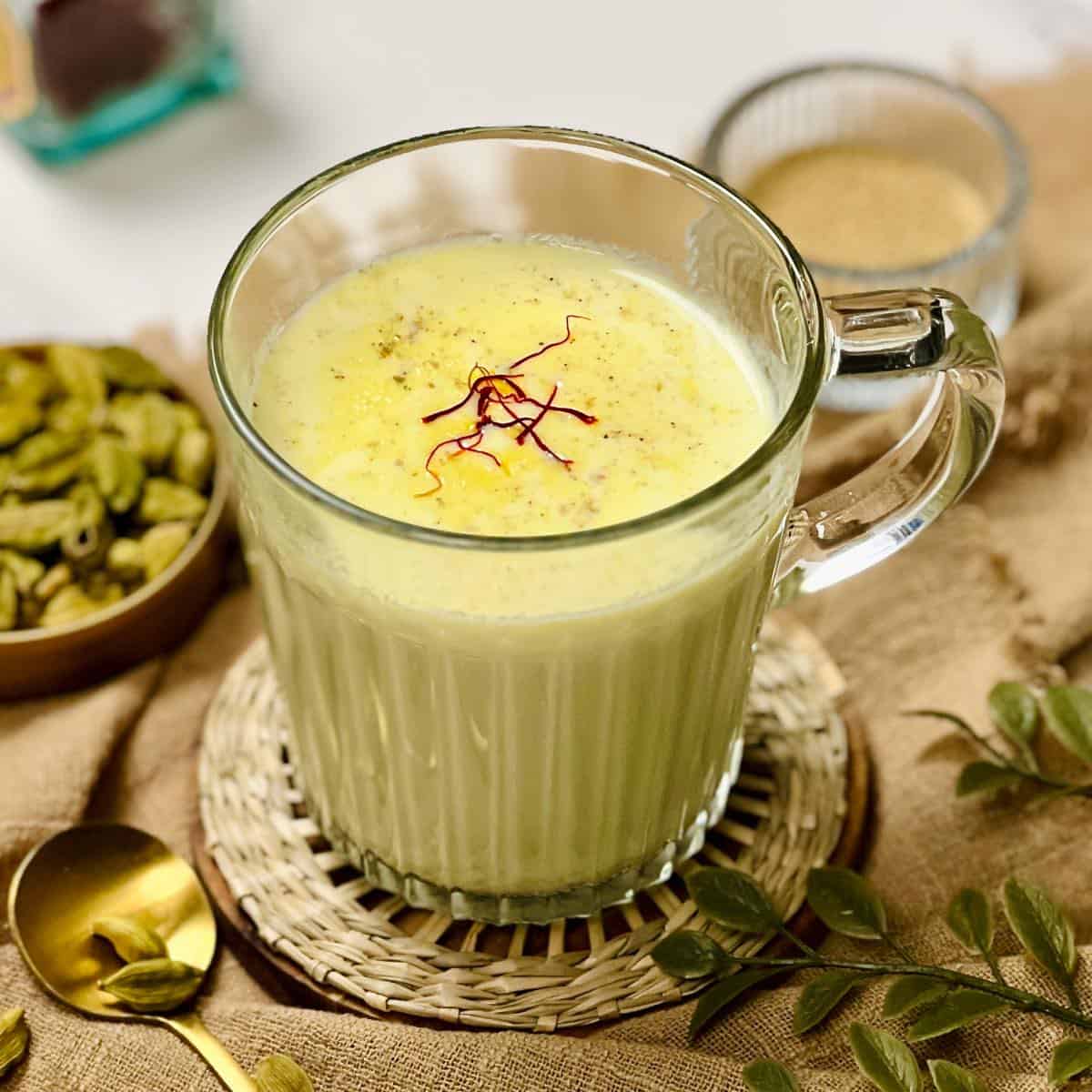 Anxiety-Relief Warm Milk with Cardamom