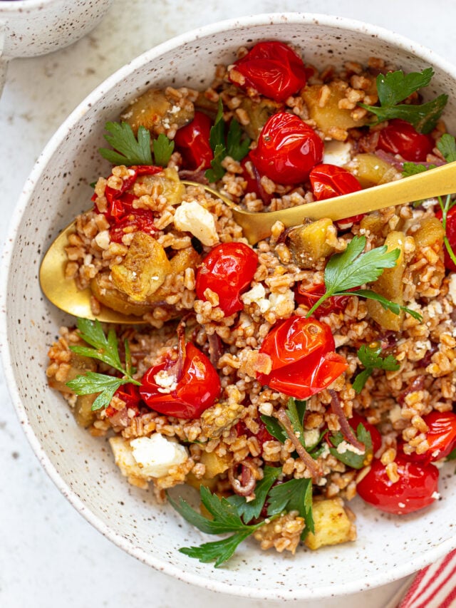 Serious Farro & Roasted Vegetable Grain Bowl