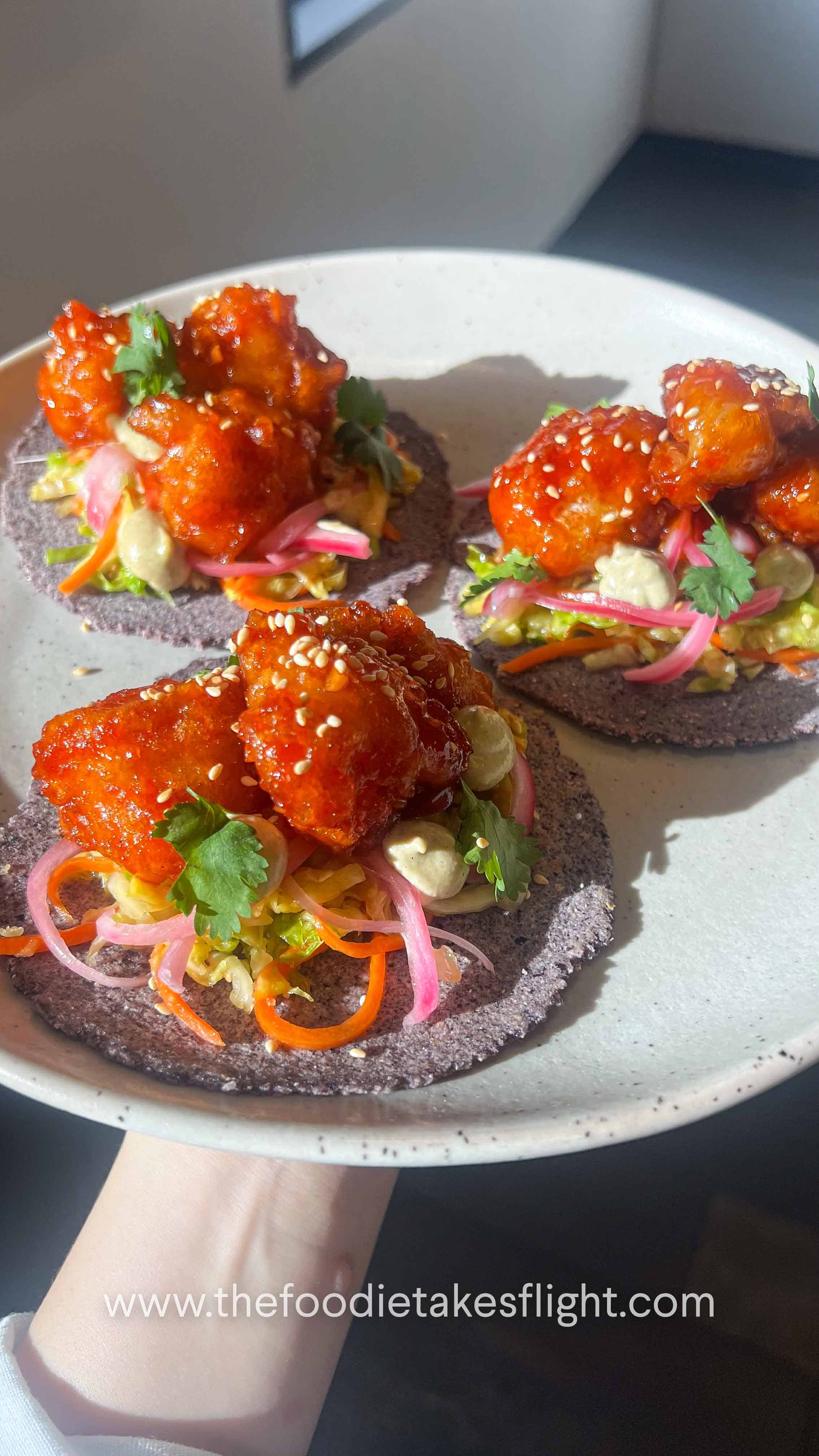 Garcia's Gochujang Tacos with Pickled Mango
