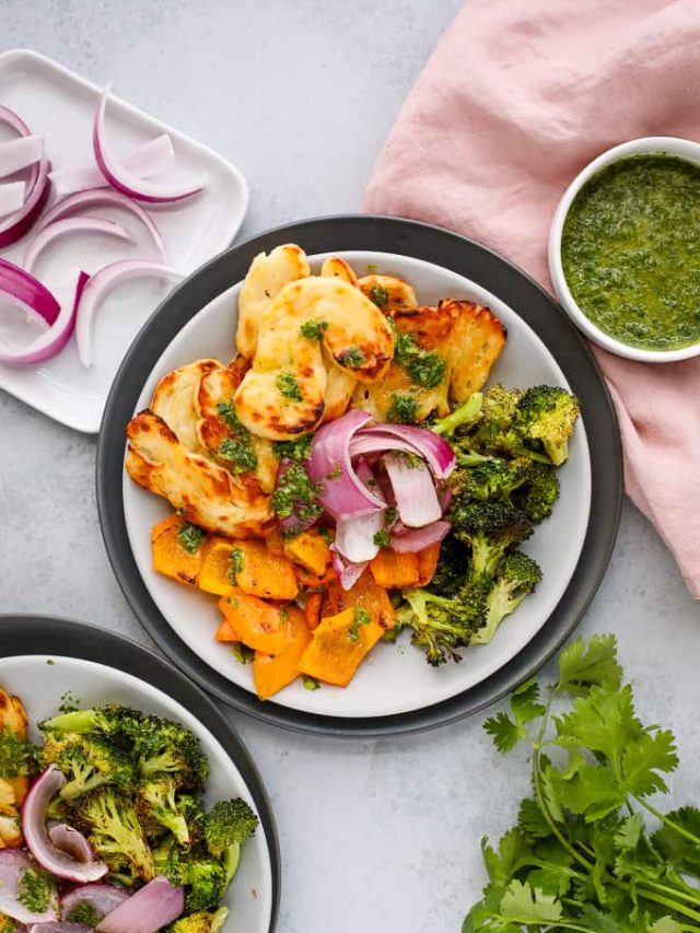 Herb-Roasted Vegetable & Halloumi Sheet Pan