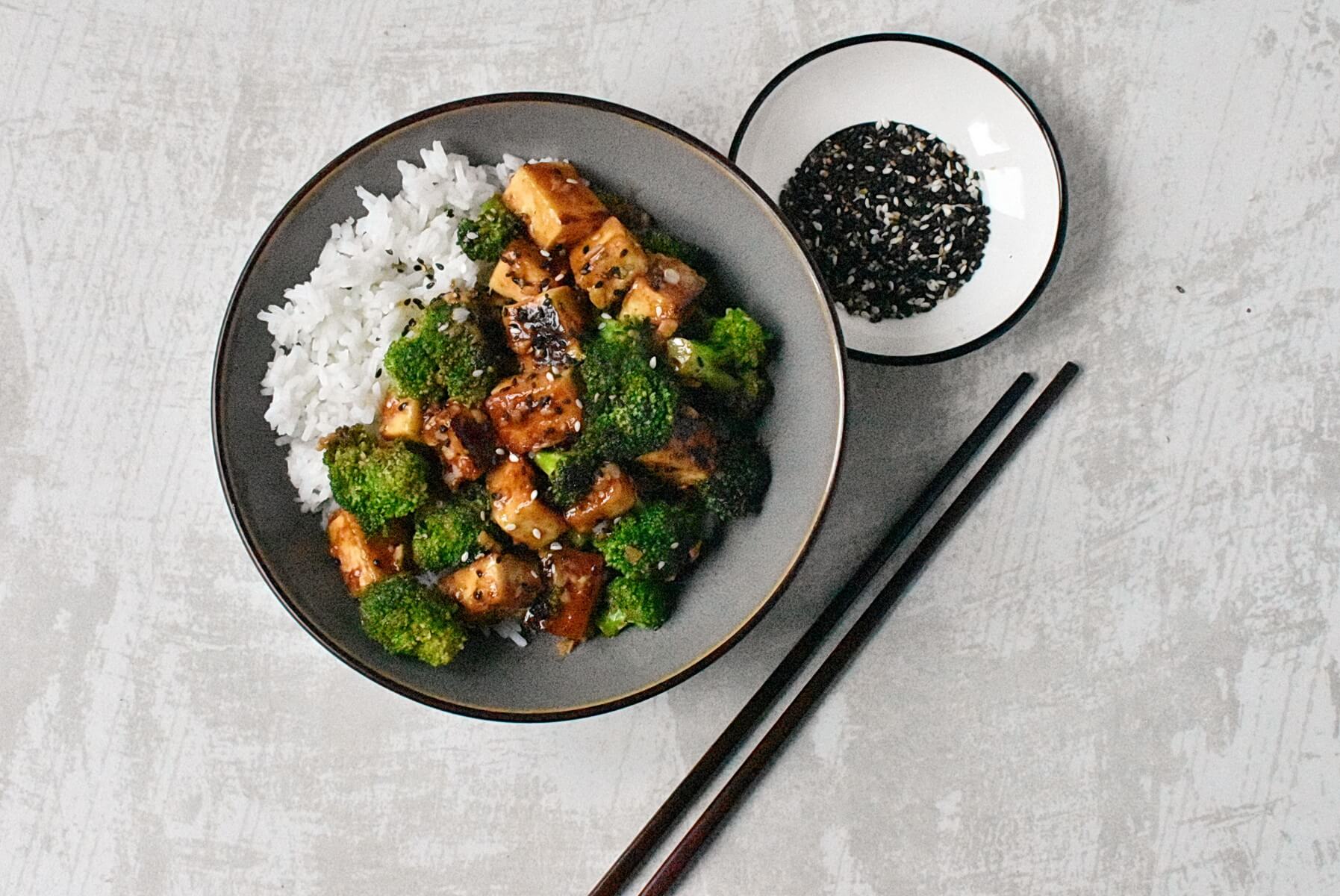 Vegan Tofu and Broccoli Stir-Fry with Ginger