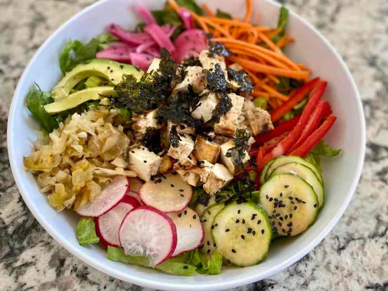 Tiki Island Vegan Poke Bowl with Mango Avocado