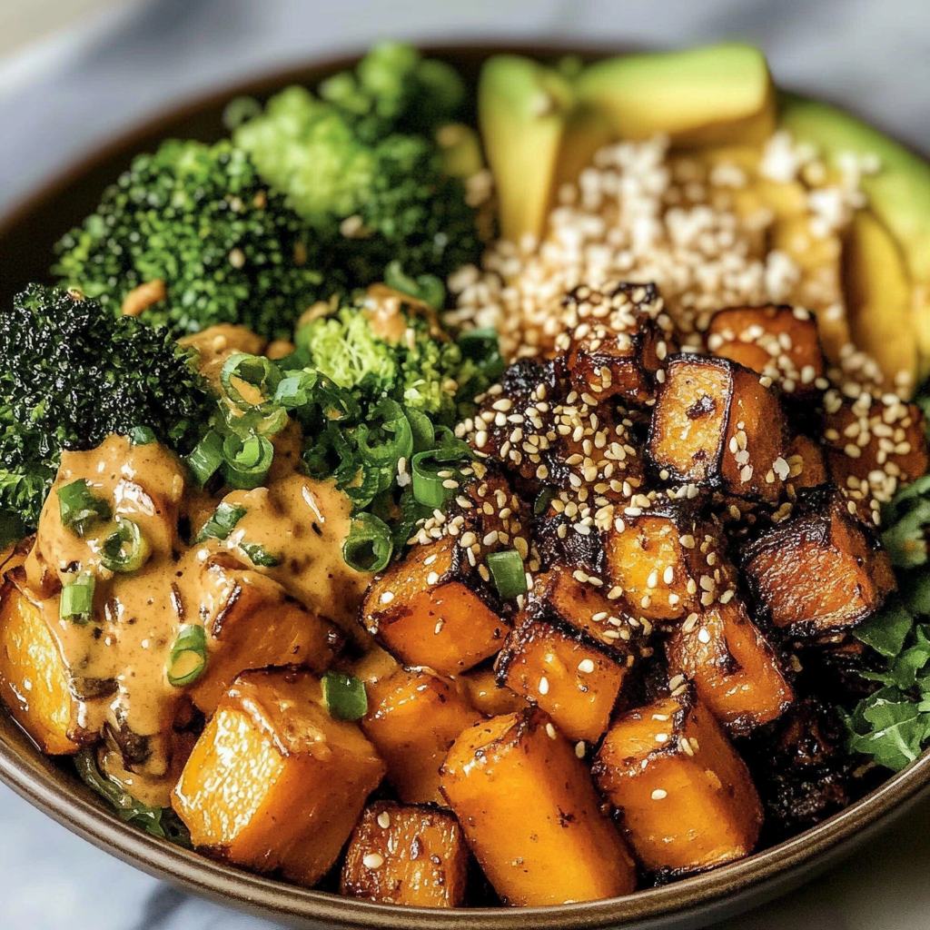 Miso-Glazed Sweet Potato & Kale Noodle Bowl