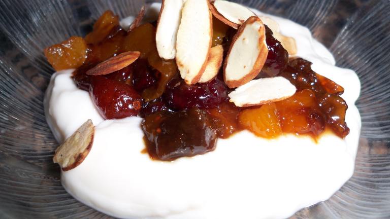Fruit Lambic Compote with Vanilla Yogurt