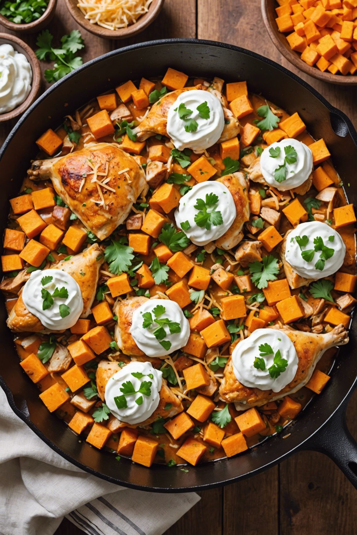 Cajun Chicken and Sweet Potato Skillet