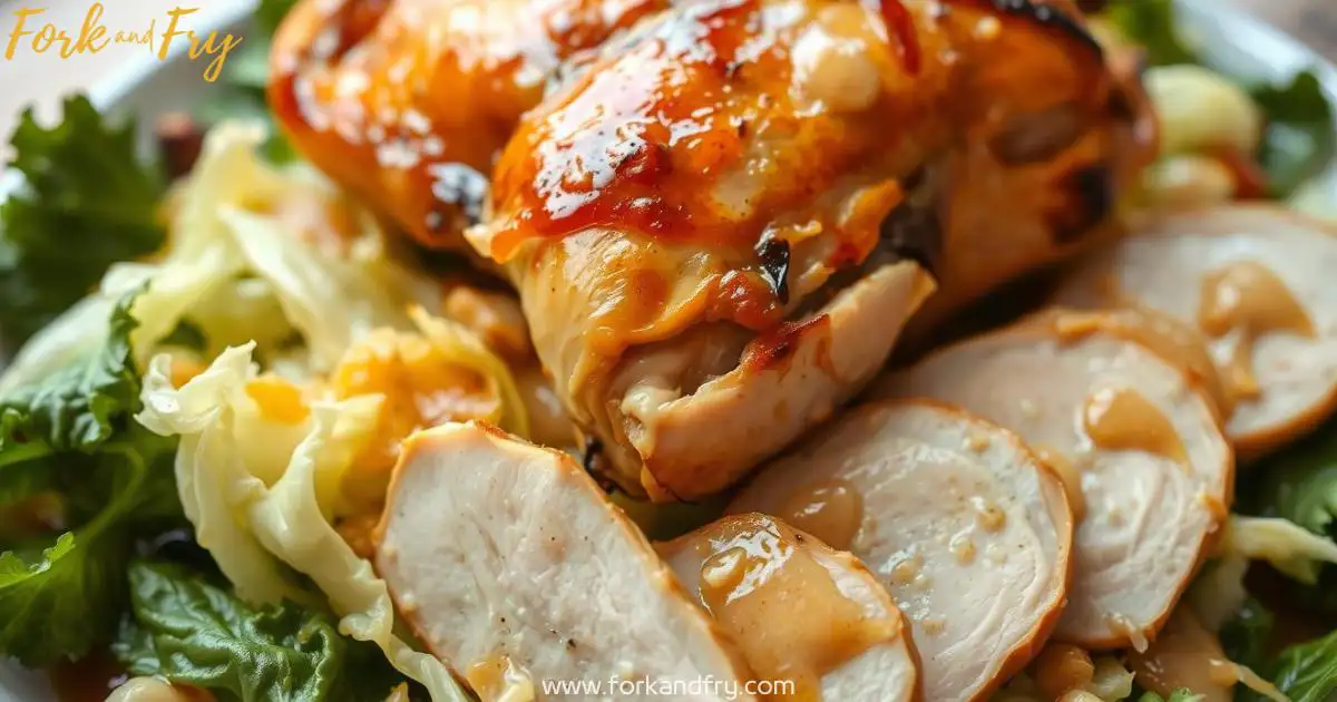 Lambic-Glazed Chicken with Cabbage
