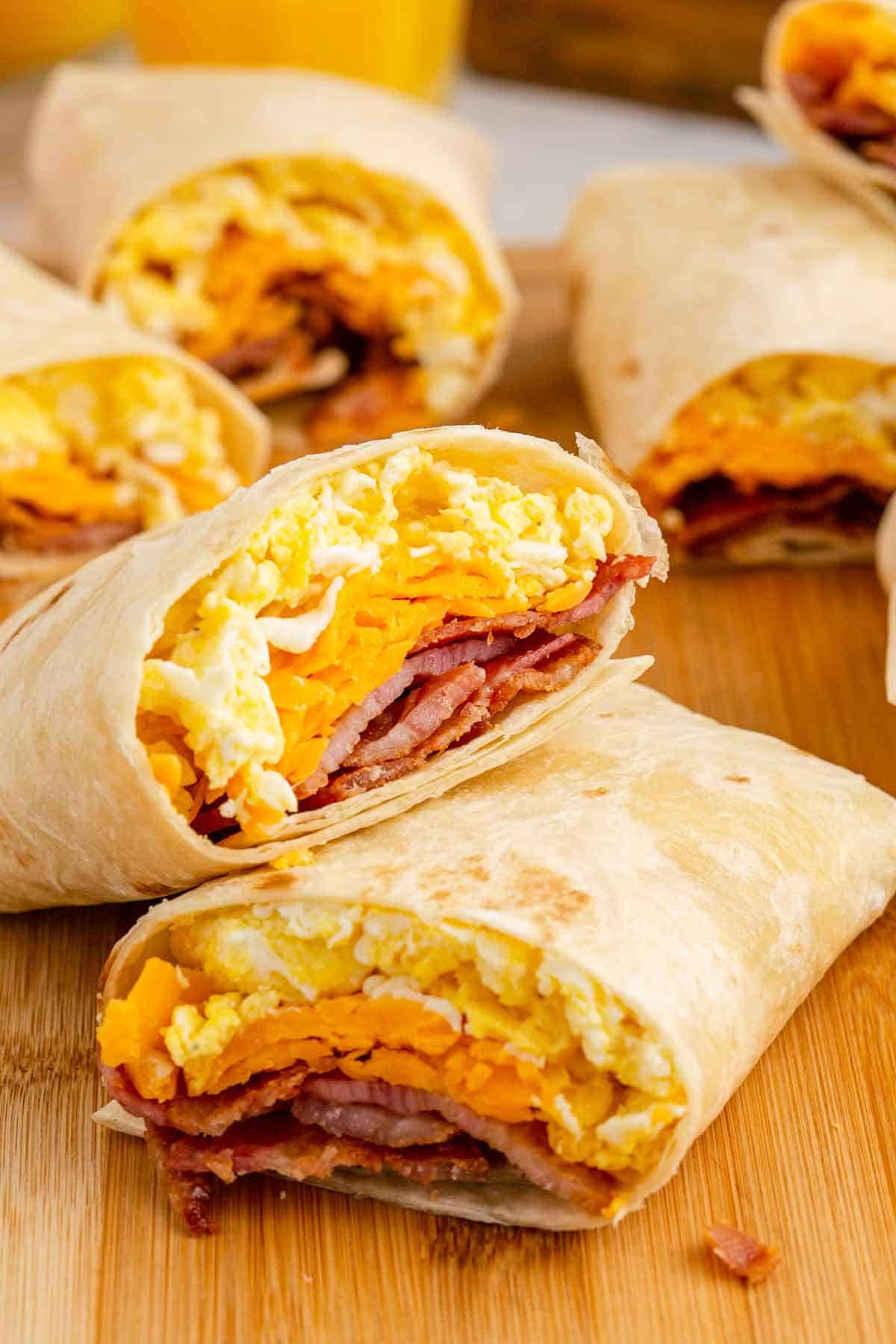 Egg and Cheese Breakfast Burritos (Budget Style)