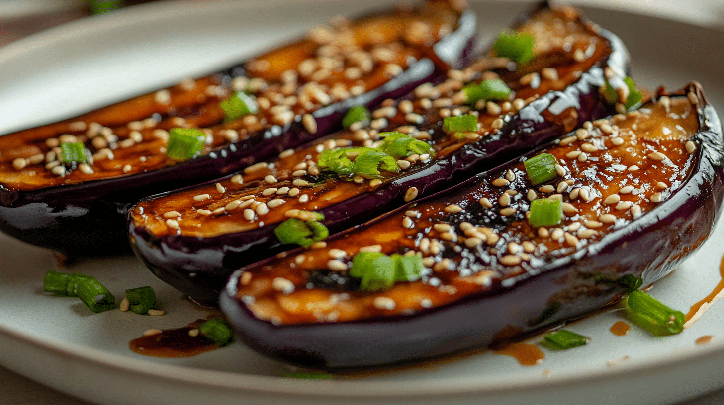 Nagoya-Style Miso-Glazed Eggplant with Shio-Koji