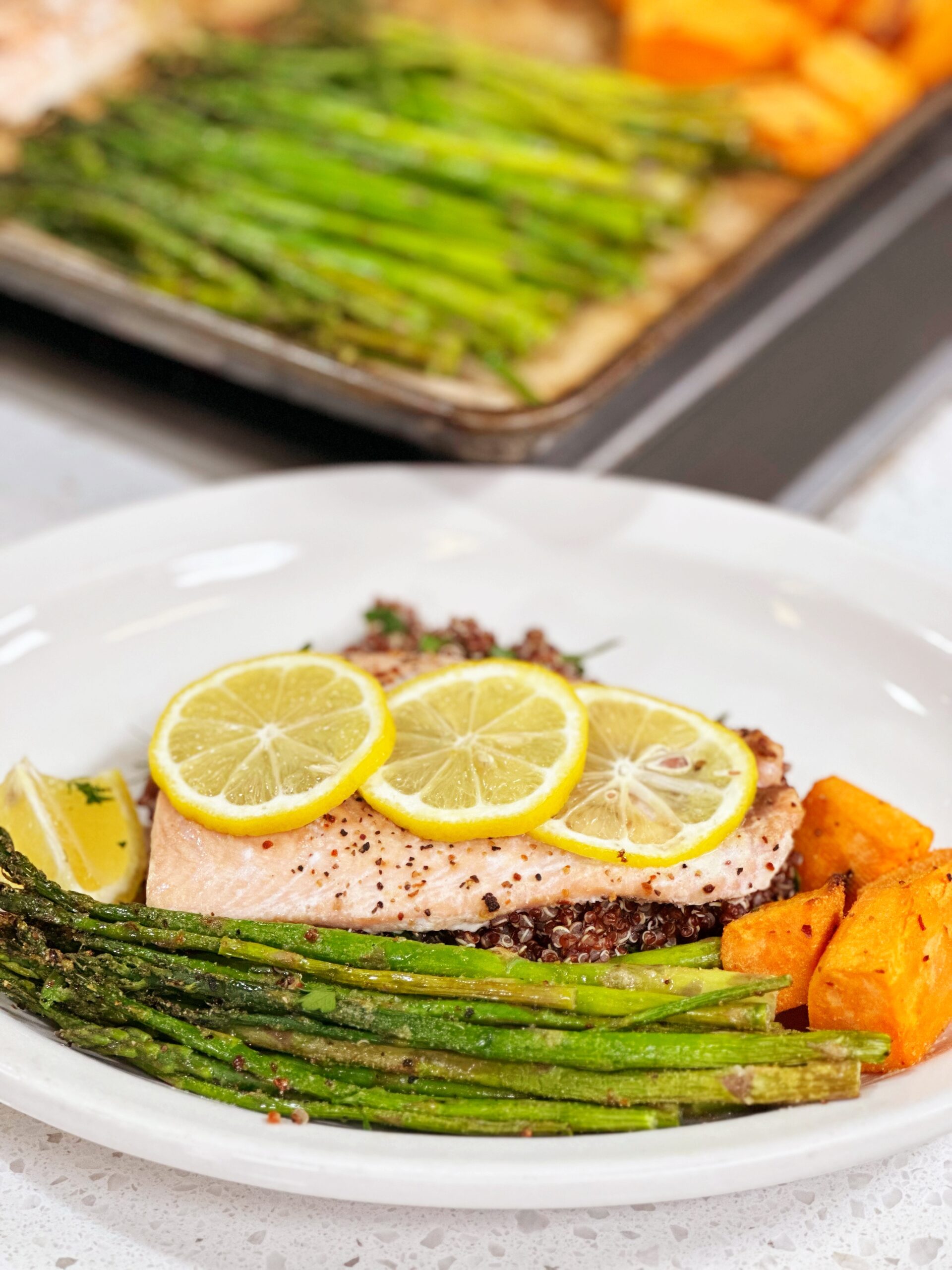 Williams' Lemon-Herb Baked Salmon with Asparagus