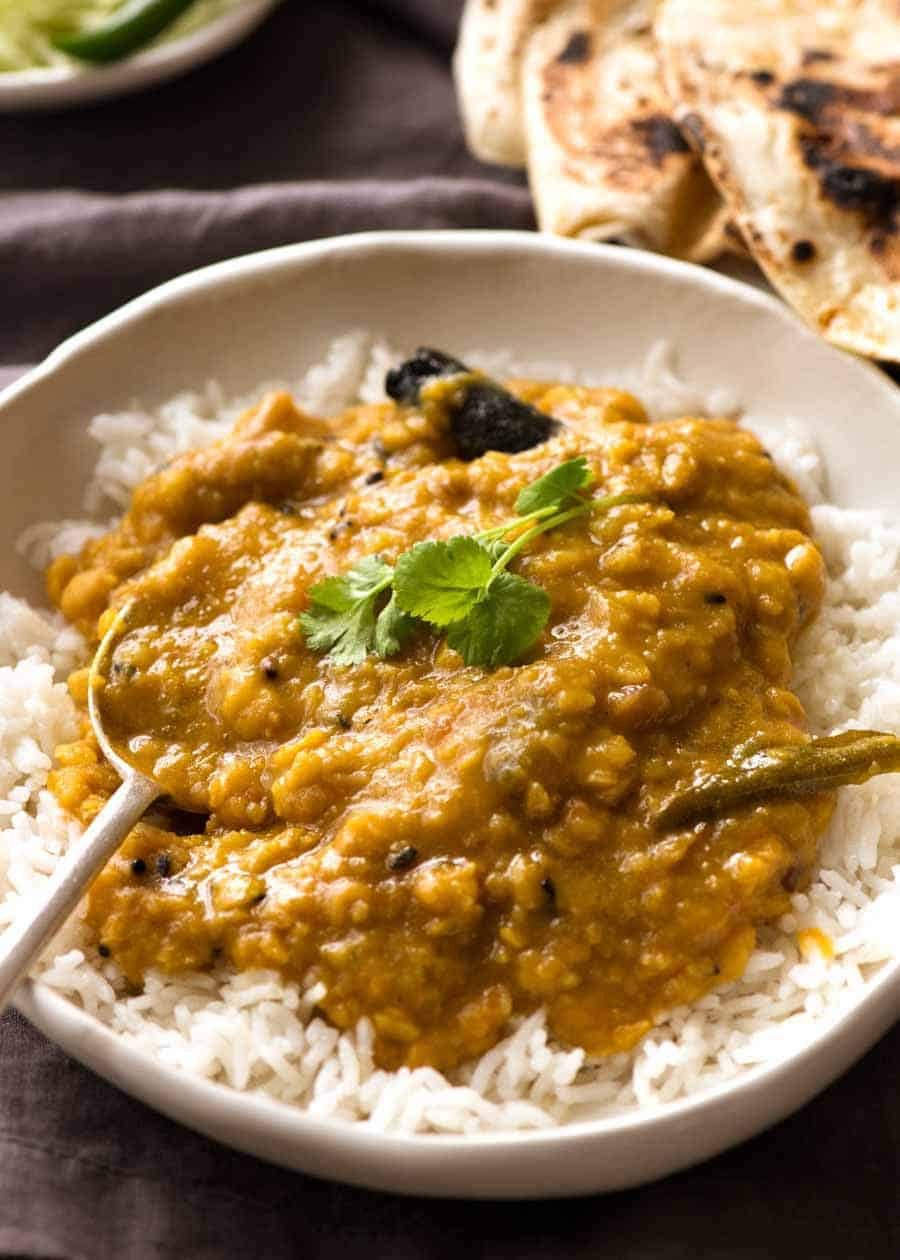 Indian Lentil and Vegetable Dal with Brown Rice