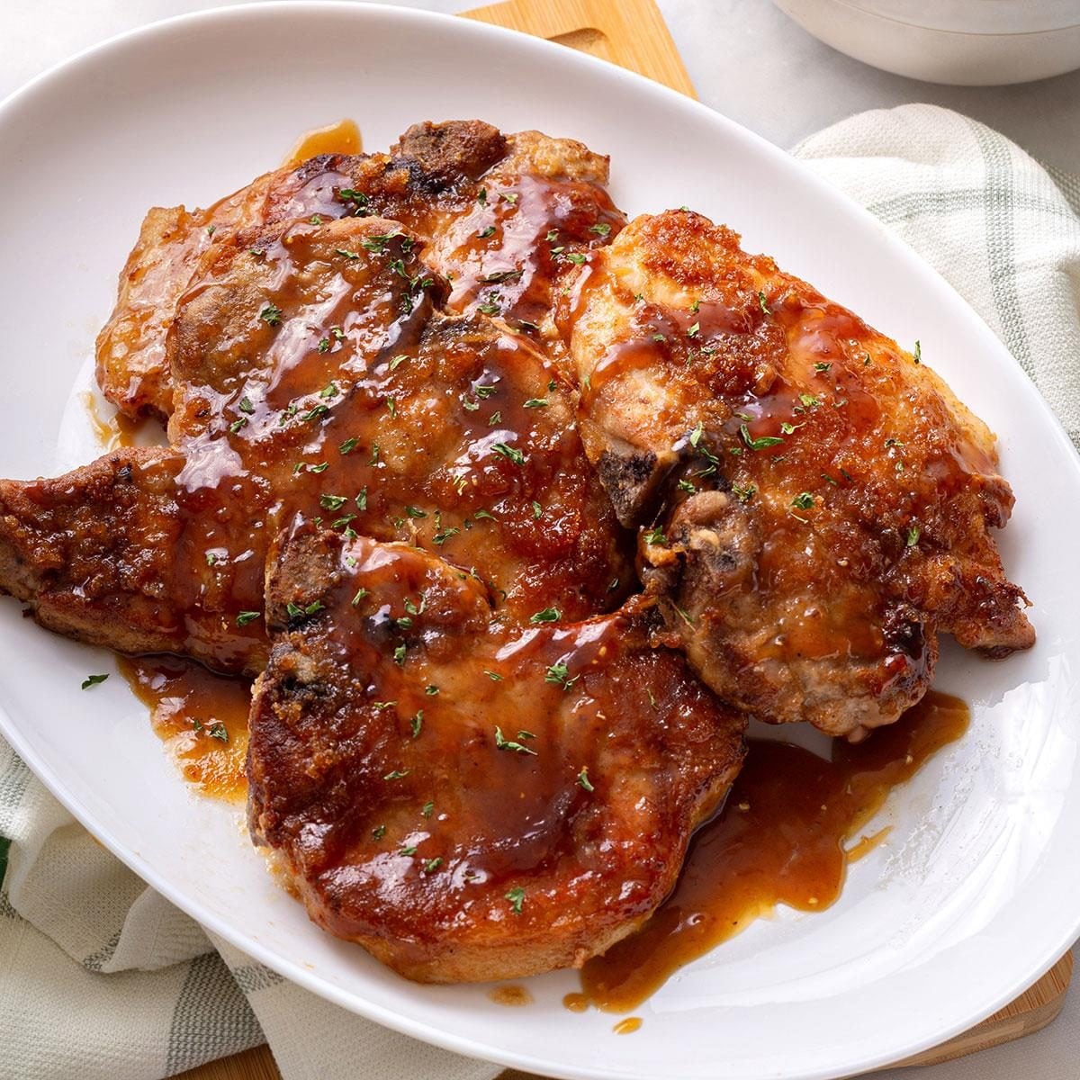 Johnson's Maple-Glazed Pork Chops