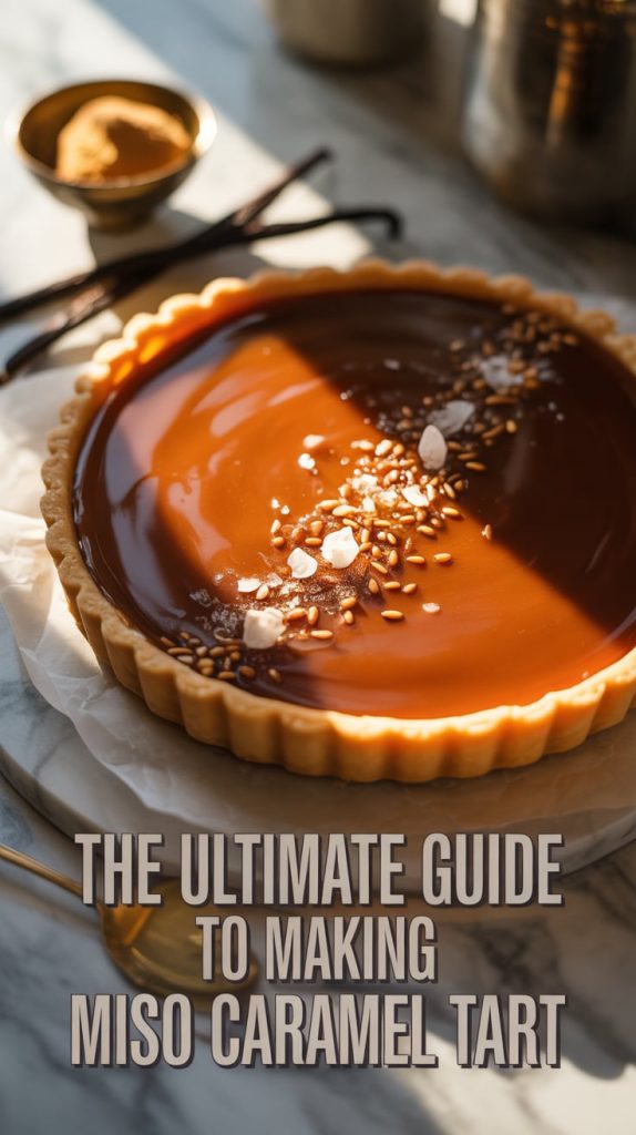Miso Caramel Tarts with Sesame Crust