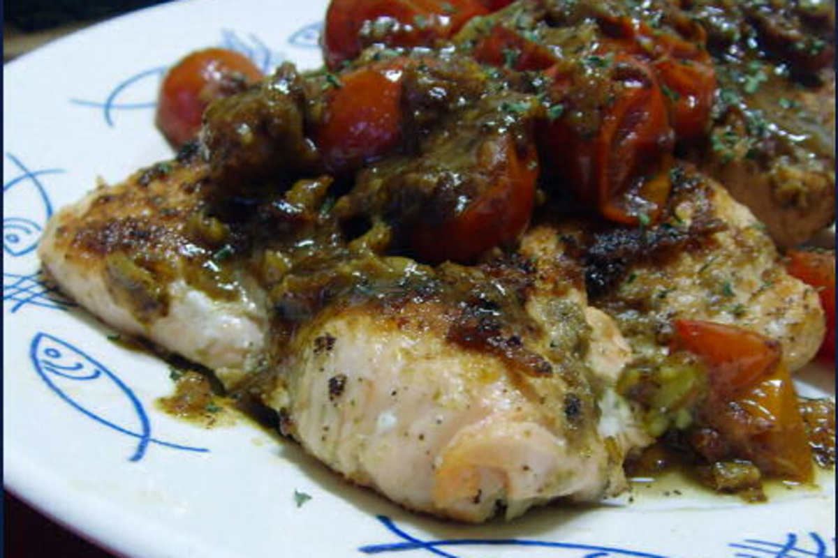 Pan-Seared Salmon with Dill-Pepper Crust