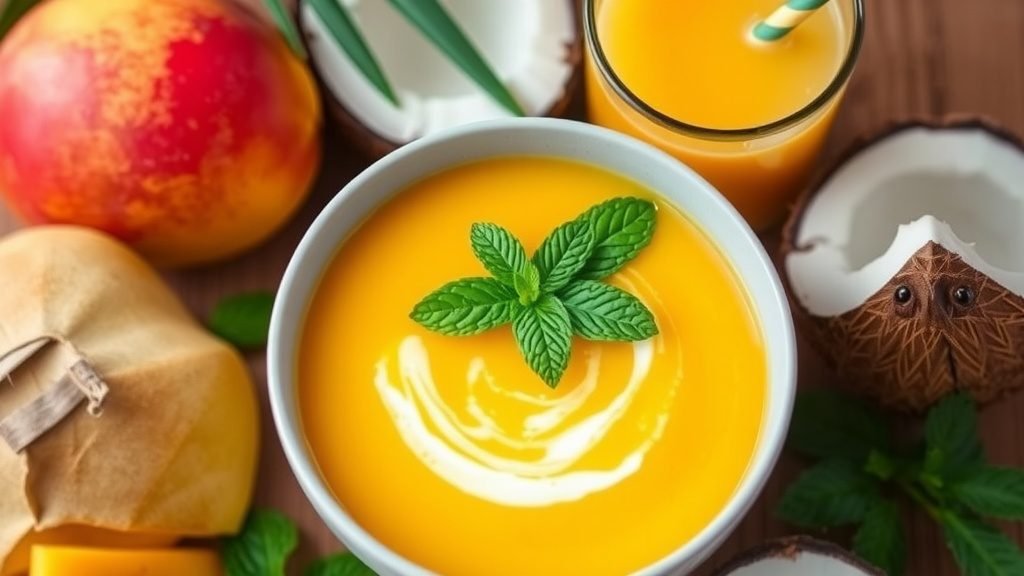 Glowing Mango Coconut Soup