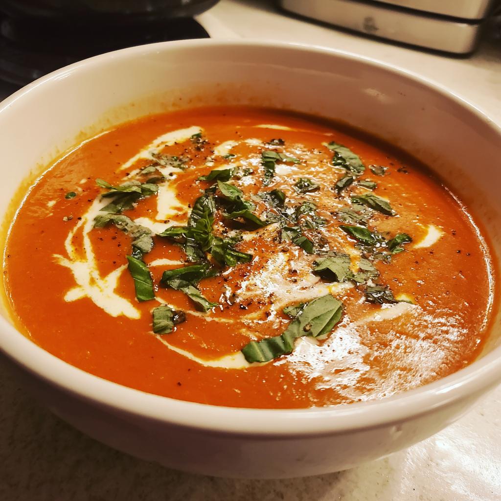Punch's Creamy Tomato Soup with Basil