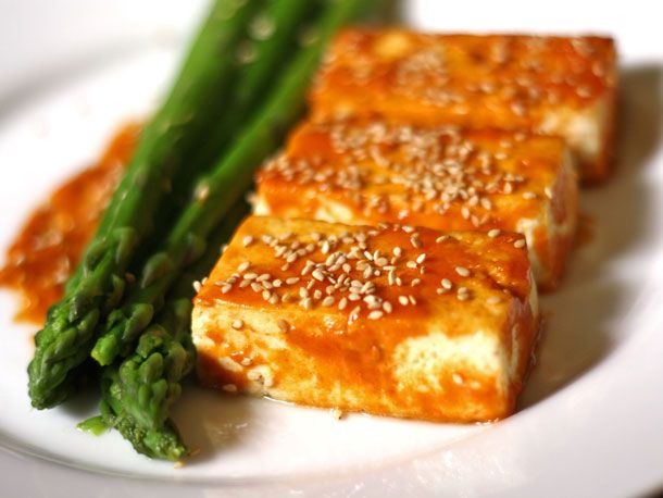 Konbu-Dashi Simmered Tofu with Miso Glaze