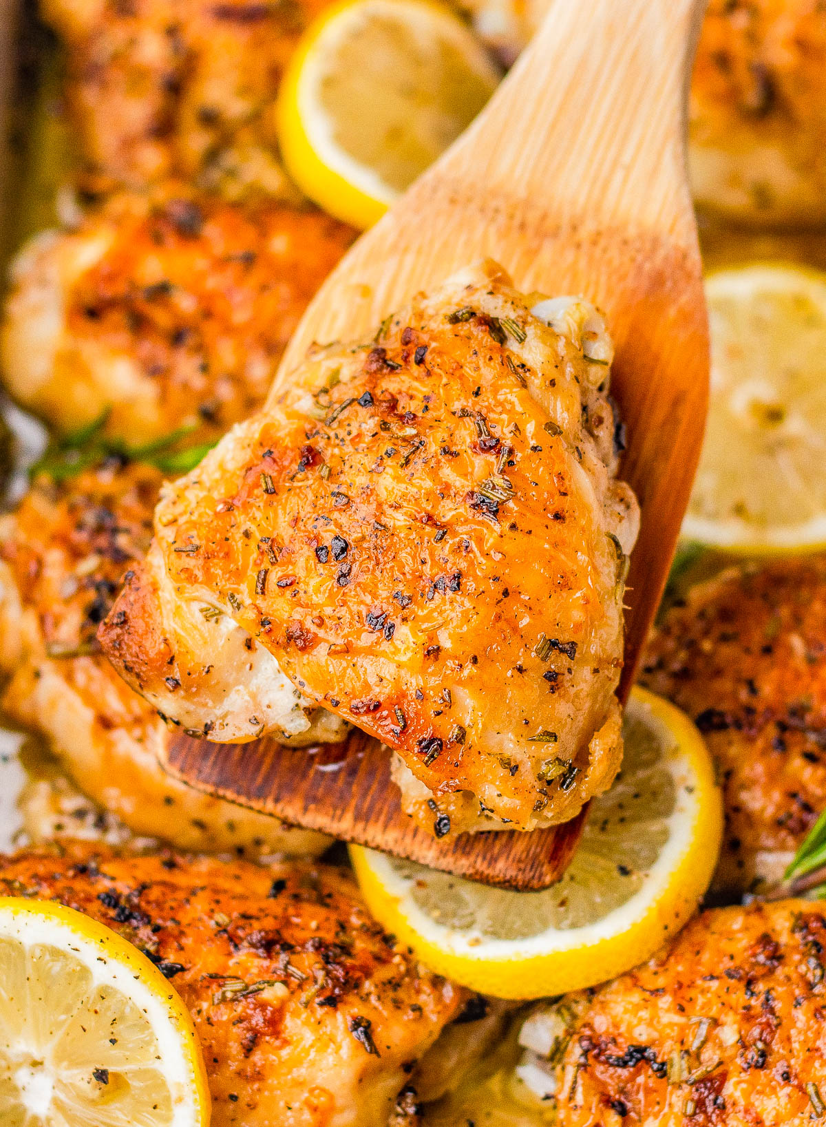Herb-Crusted Baked Chicken with Lemon and Rosemary