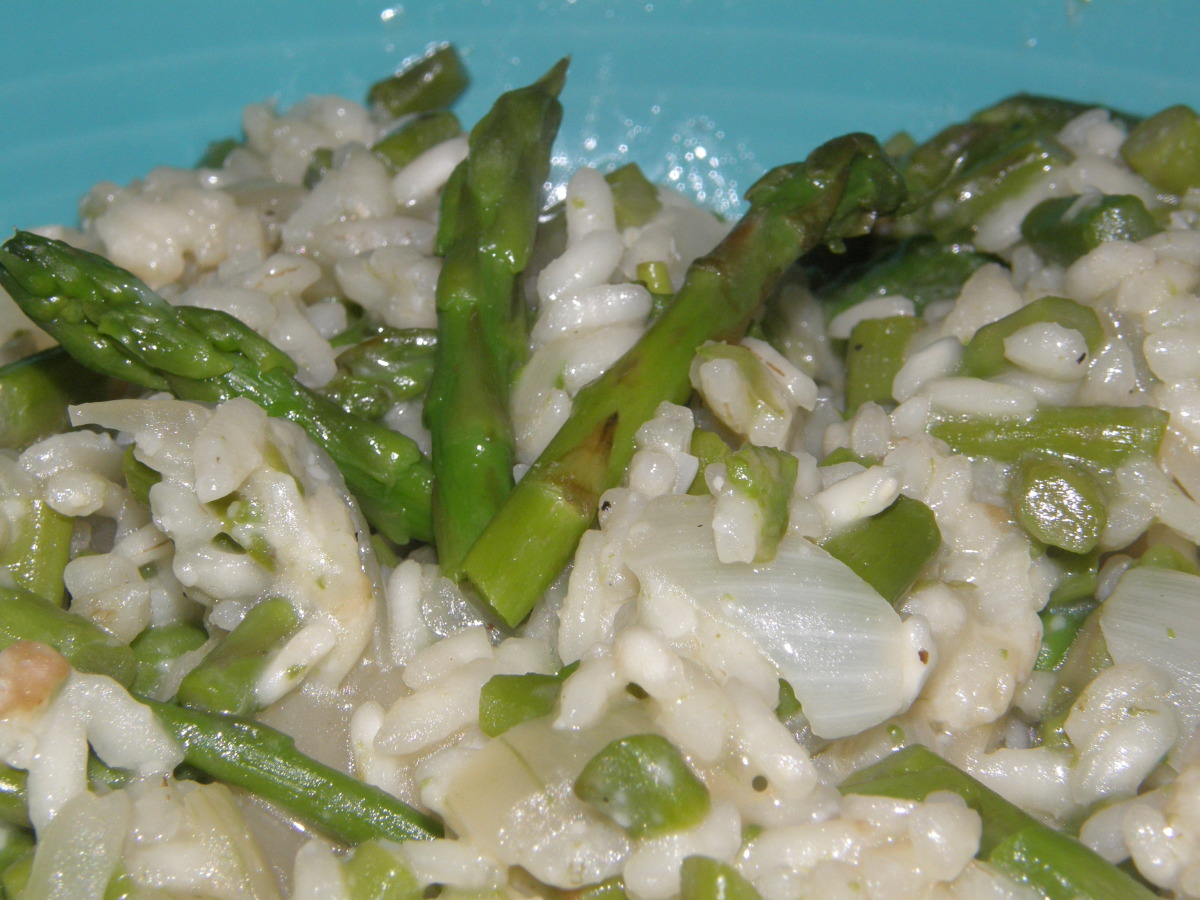 Gin-Infused Asparagus Risotto