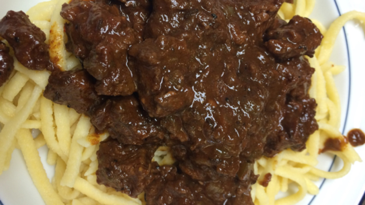 Czech-Style Beef Goulash with Sour Cream