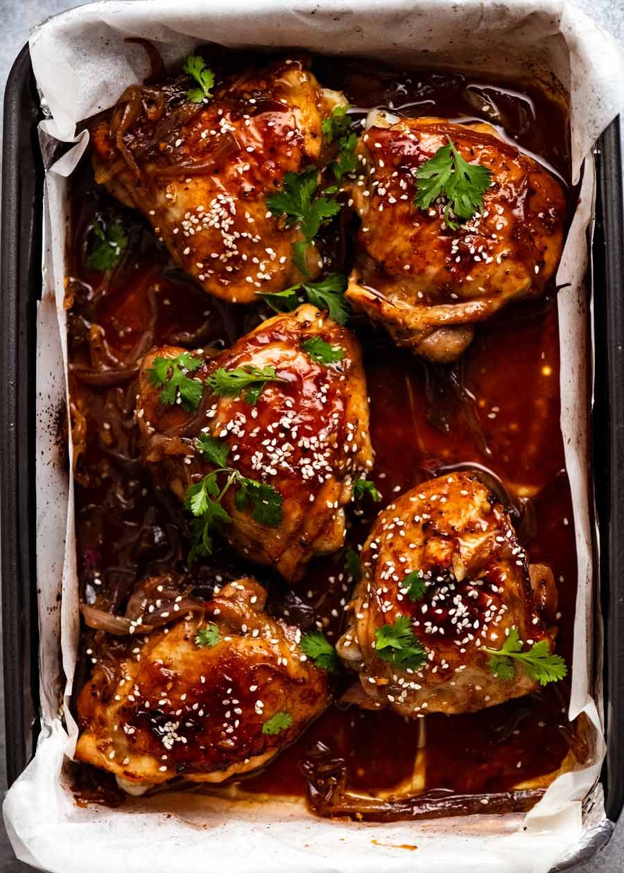 Honey-Soy Glazed Chicken Thighs with Bok Choy