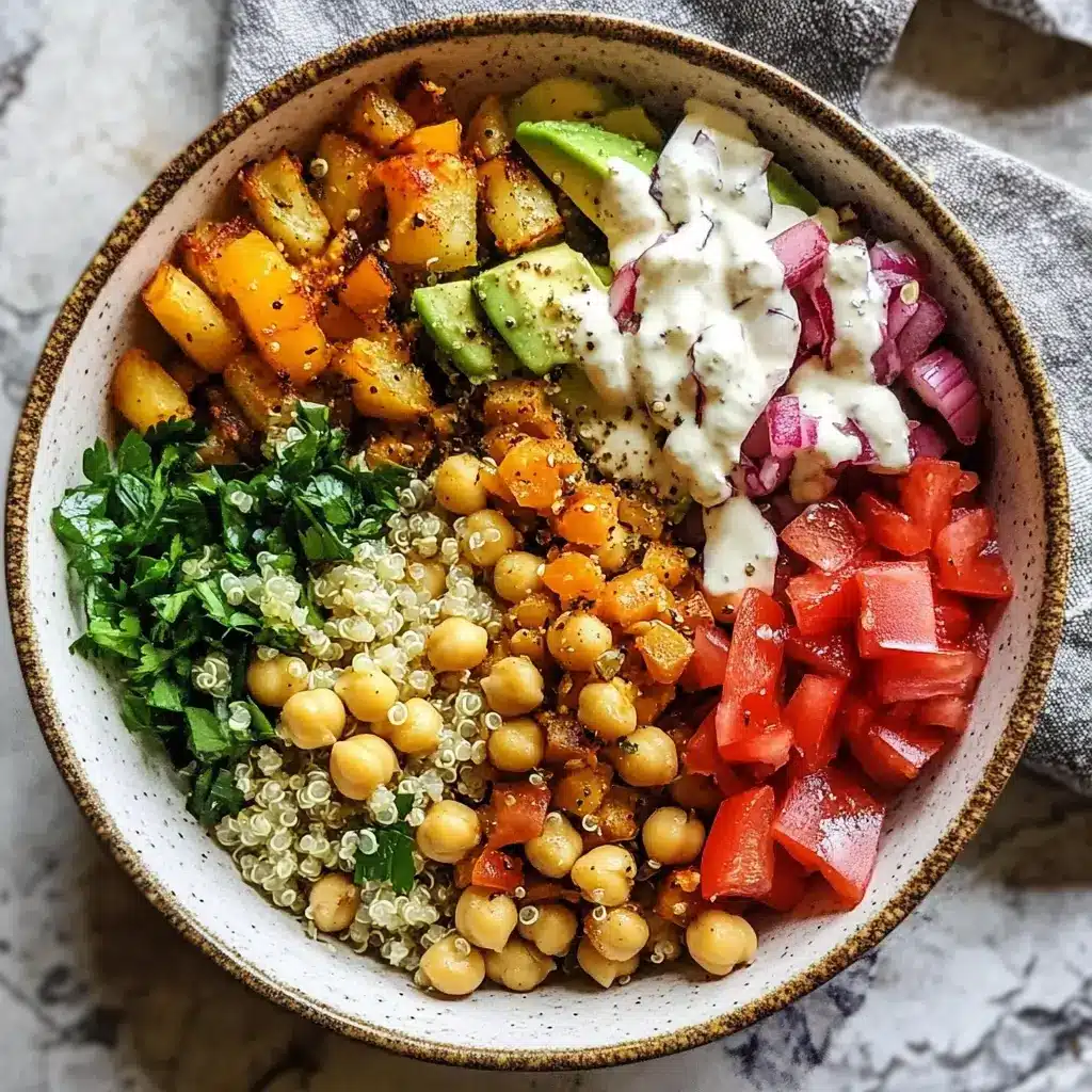 Roasted Lemon-Herb Chickpea & Quinoa Power Bowl
