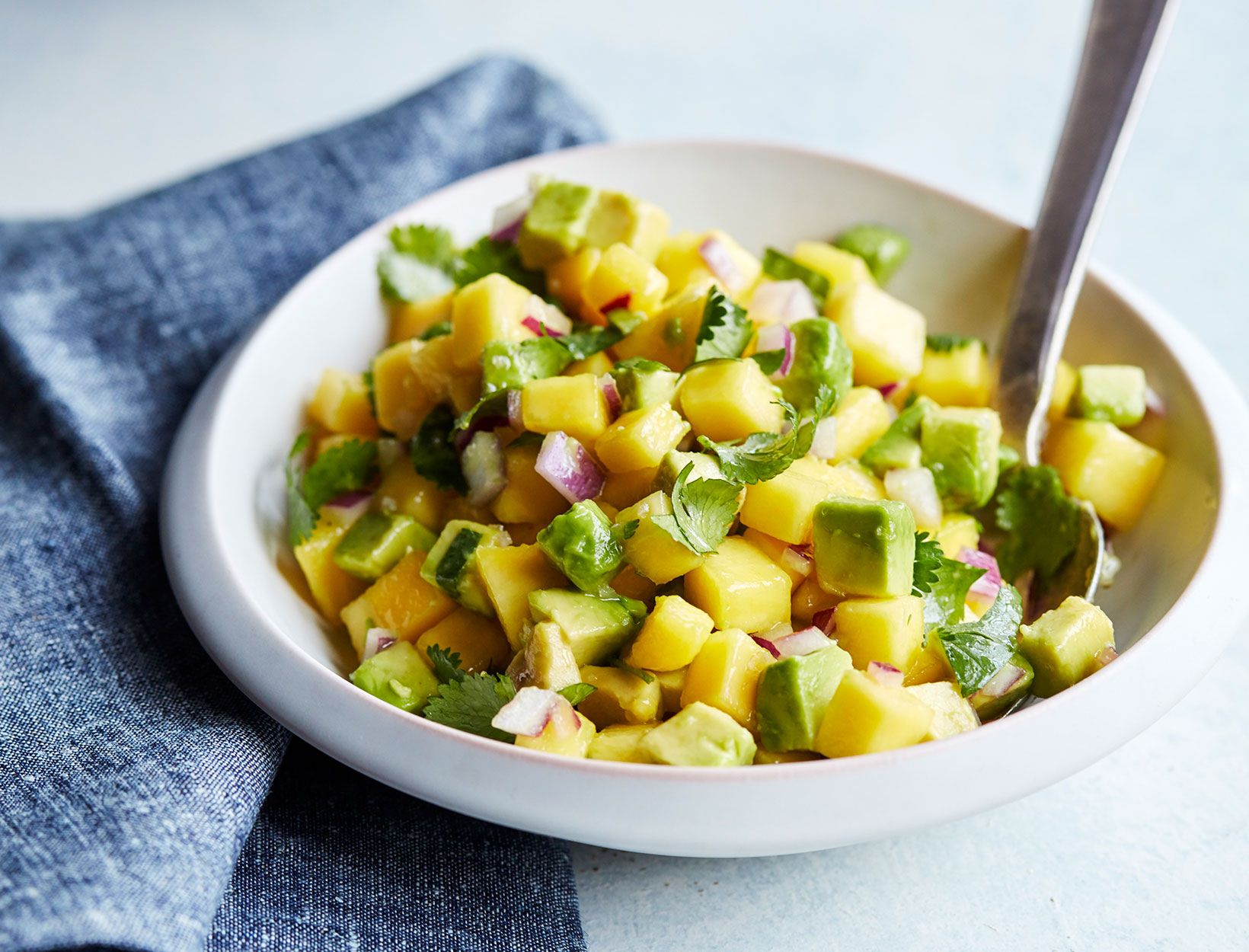 Mango-Avocado Salsa with Lime-Cilantro Shrimp