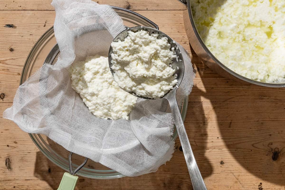 Real Homemade Ricotta with Authentic Whey Utilization