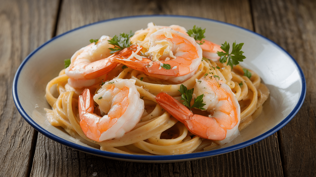 One-Pan Garlic Butter Shrimp Linguine with Lemon