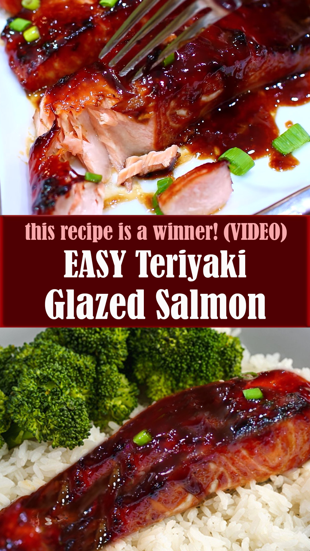 Teriyaki-Glazed Salmon with Sesame Spinach