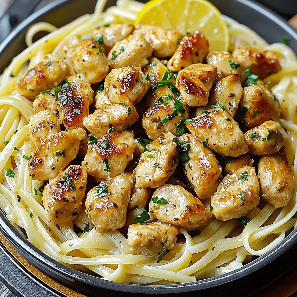 One-Pan Chicken Pasta with Garlic-Lemon Cream Sauce