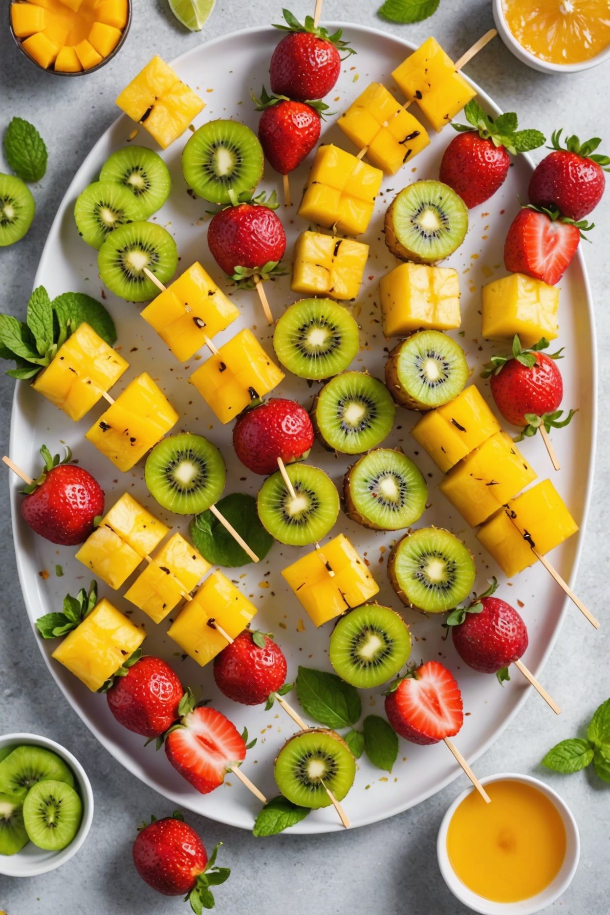 Poki-Style Fruit Skewers