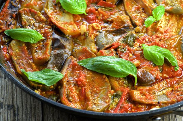 Braised Eggplant with Rosemary-Infused Tomato Sauce