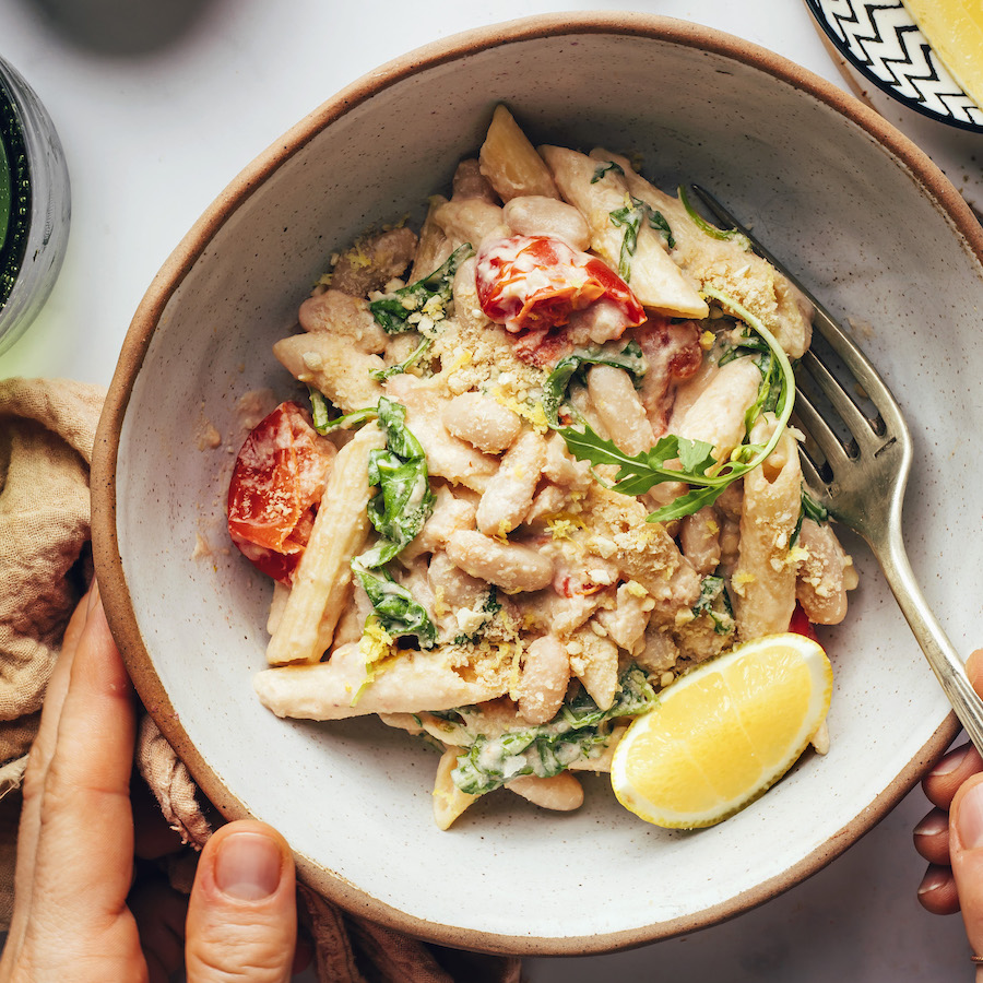 Best Ever One-Pot Lemon Herb Pasta with White Beans