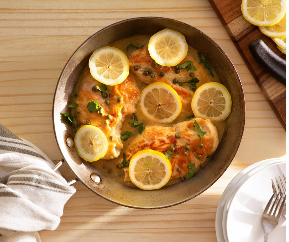 Lemon-Herb Crusted Chicken with Capers