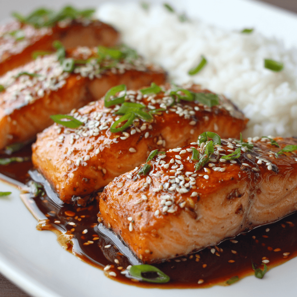 Honey-Soy Glazed Salmon with Sesame Veggies