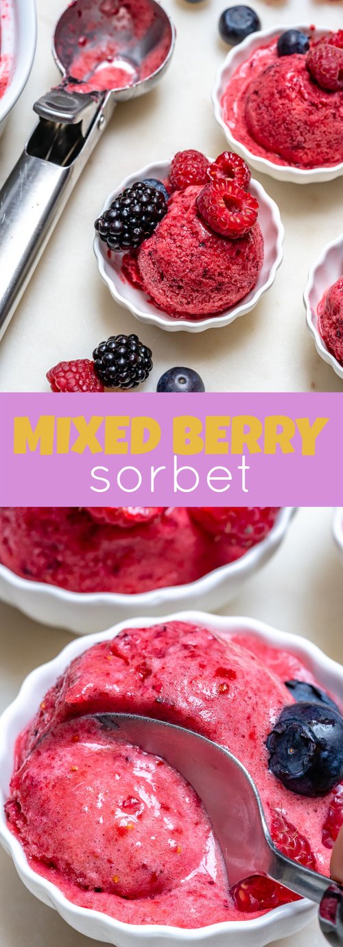 Iridescent Berry Sorbet with Mint